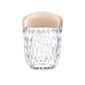 Saint-Louis Folia Portable Mini Lantern with clear crystal base and gold aluminum top.