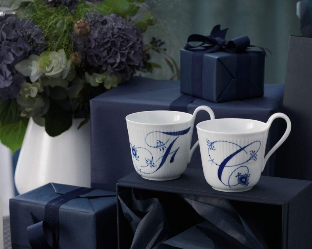 Royal Copenhagen Alphabet Mugs