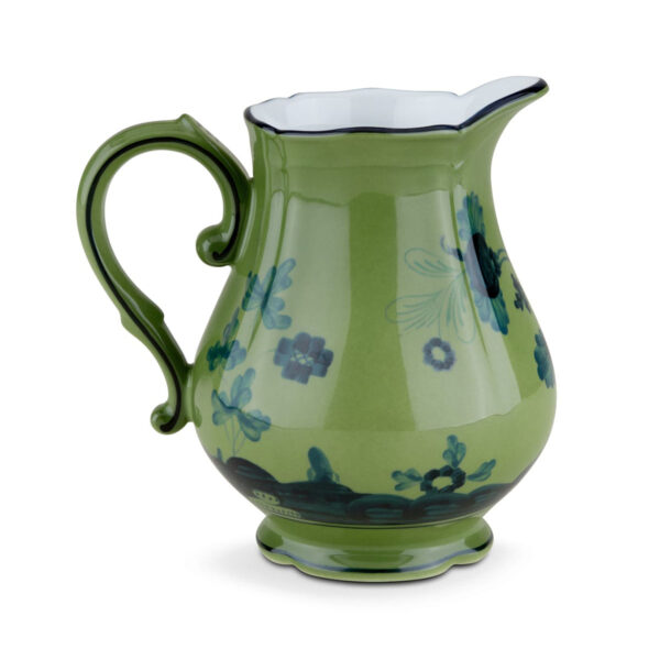 Ginori 1735 Oriente Italiano Milk Jug for 6 in Malachite | Kneen & Co