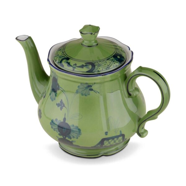Ginori 1735 Oriente Italiano Malachite Teapot with Cover for 6 | Kneen & Co