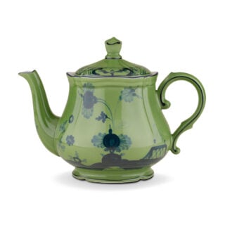 Ginori 1735 Oriente Italiano Malachite Teapot with Cover for 6 | Kneen & Co
