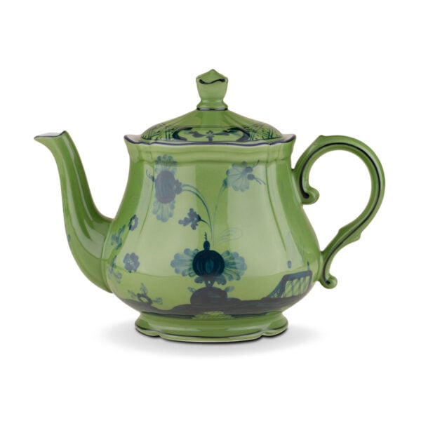 Ginori 1735 Oriente Italiano Malachite Teapot with Cover for 6 | Kneen & Co