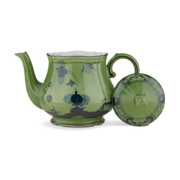Ginori 1735 Oriente Italiano Malachite Teapot with Cover for 6 | Kneen & Co