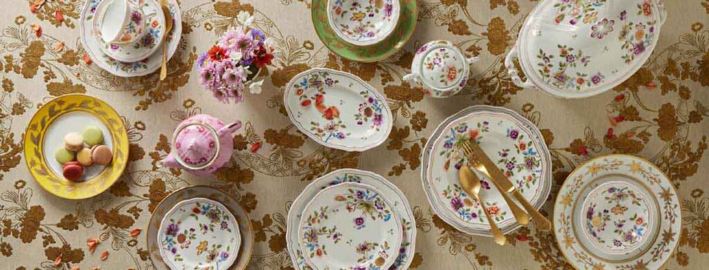 Service 6 Assiettes Fondes Richard Ginori Granduca Coreana - ø 24 Cm, Porcelaine Italienne