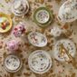 Ginori Granduca Dinnerware Pattern Mood Image on Tablecloth