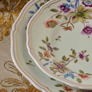 Ginori Granduca Plates Mood Image on Tablecloth