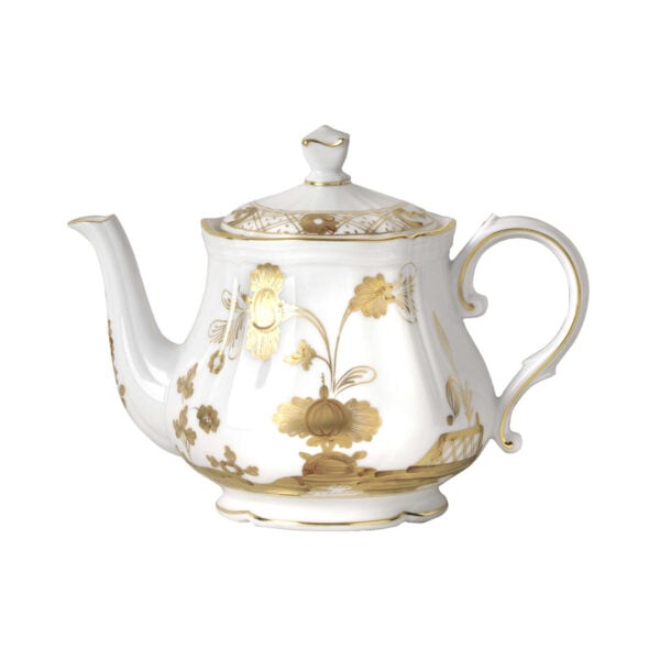 Ginori 1735 Oriente Italiano Aurum Teapot with Cover for 6 | Kneen & Co