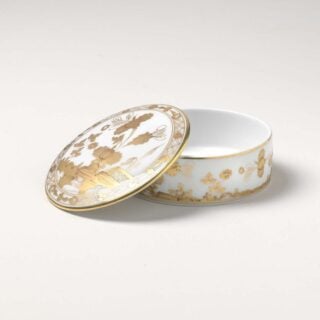 Ginori 1735 Oriente Italiano Aurum Round Box with Cover | Kneen & Co