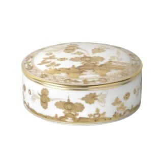 Ginori 1735 Oriente Italiano Aurum Round Box with Cover | Kneen & Co