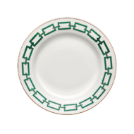 Ginori 1735 Catene Smeraldo (Green) Round Flat Plate / Platter, 12"Ø 