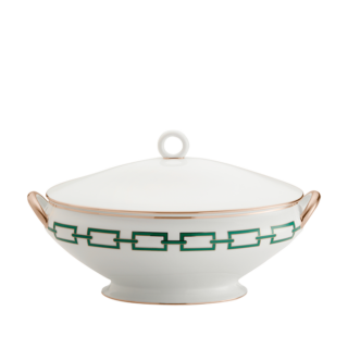 Ginori 1735 Catene Smeraldo (Green) Tureen | Kneen & Co