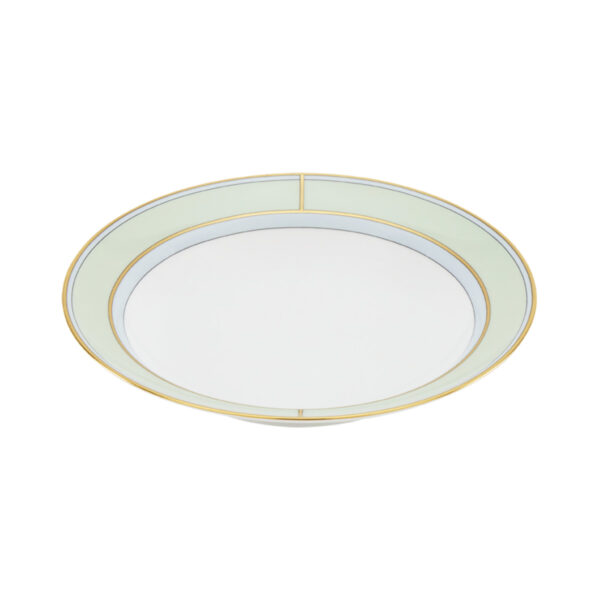 GINORI-DIVA-008RG00_FPT210010240G00134900-1-1200sq-100KB Ginori 1735 Diva Verde Colonna Soup Plate | Kneen & Co