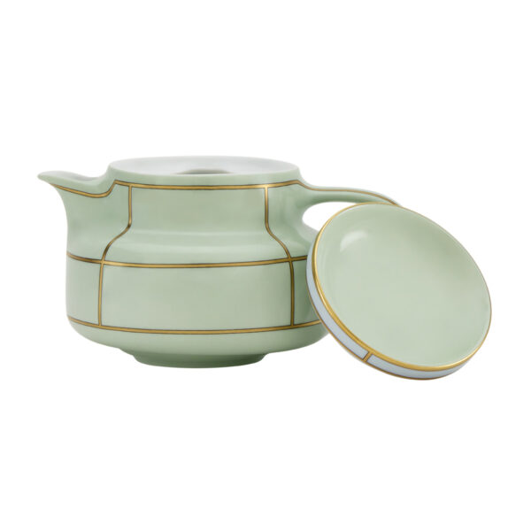 Ginori 1735 Diva Verde Colonna Teapot With Cover
