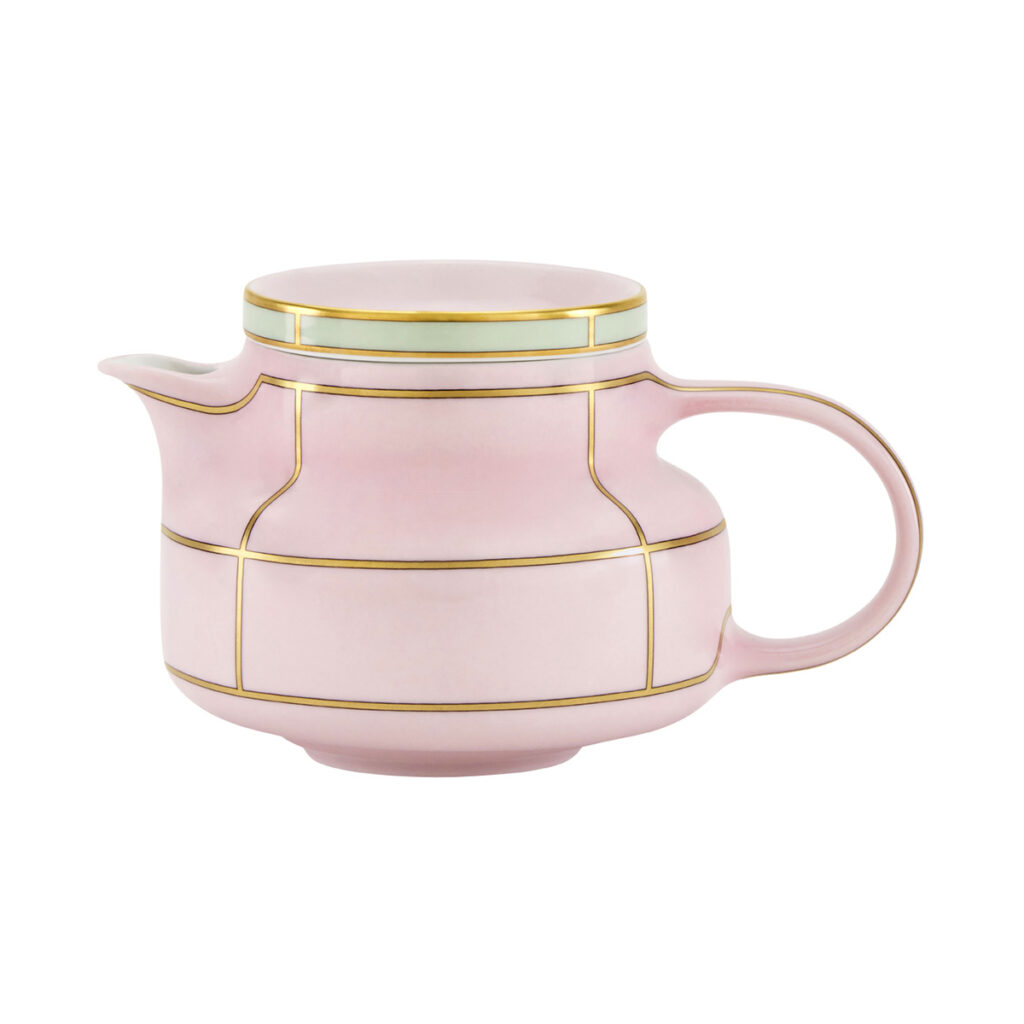 Ginori 1735 Diva Rosa Colonna Teapot With Cover - Kneen & Co