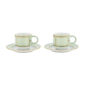 Ginori 1735 Diva Verde Colonna Coffee Set X 2 | Kneen & Co