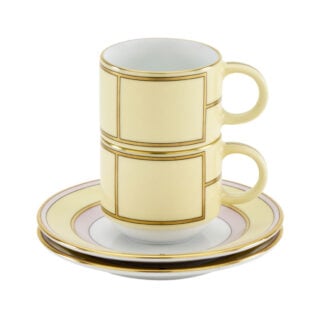 Ginori 1735 Diva Giallo Colonna Coffee Set X 2 | Kneen & Co