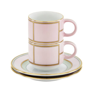 Ginori 1735 Diva Rosa Colonna Coffee Set X 2 | Kneen & Co