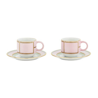 Ginori 1735 Diva Rosa Colonna Coffee Set X 2 | Kneen & Co