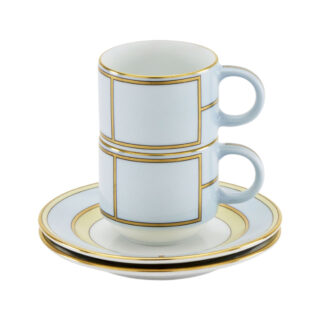 Ginori 1735 Diva Celeste Colonna Coffee Set X 2 | Kneen & Co