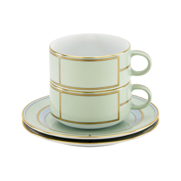 Ginori 1735 Diva Verde Colonna Tea Set X 2 | Kneen & Co