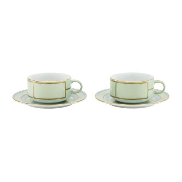 Ginori 1735 Diva Verde Colonna Tea Set X 2 | Kneen & Co
