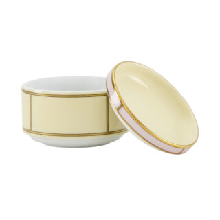 Ginori 1735 Diva Giallo Colonna Sugar Bowl With Cover | Kneen & Co
