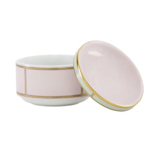 Ginori 1735 Diva Rosa Colonna Sugar Bowl With Cover | Kneen & Co