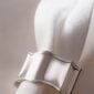 Robbe & Berking Navette Silver Napkin Ring with Napkin, Lifestyle Image.