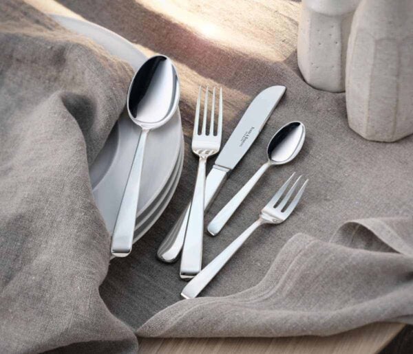 Robbe & Berking Silver Flatware lifestyle photo featuring the Alta pattern.