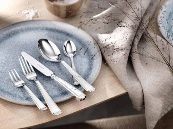 Robbe & Berking Silver Flatware lifestyle photo featuring the Alta pattern.