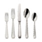 Robbe & Berking Art Deco flatware pattern in silver, featuring the 5 piece place setting.
