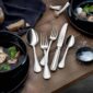 Robbe & Berking Silver Flatware lifestyle photo featuring the Classic Faden pattern.