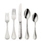 Robbe & Berking Classic Faden flatware pattern in silver, featuring the 5 piece place setting.