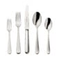 Robbe & Berking Dante flatware pattern in silver, featuring the 5 piece place setting.