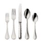 Robbe & Berking French Pearl flatware pattern in silver, featuring the 5 piece place setting.