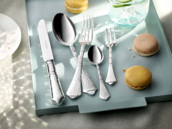 Robbe & Berking Silver Flatware lifestyle photo featuring the Hermitage pattern no. 2.