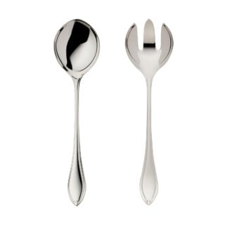 Robbe & Berking Navette Silver Salad Serving Set Large.