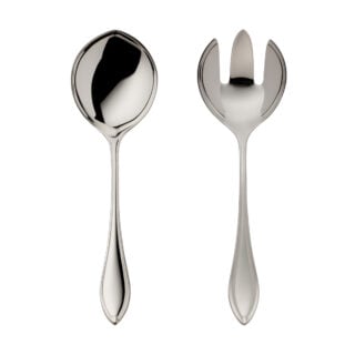 Robbe & Berking Navette Silver Salad Serving Set Small