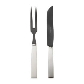 Robbe & Berking Riva Silver Frozen Black Bladed Carving Set.
