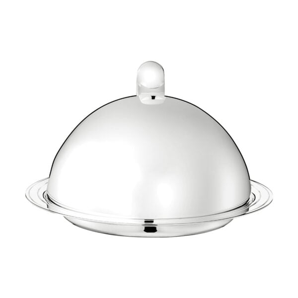 Puiforcat Normandie Silver Plated Butter dish with Glass