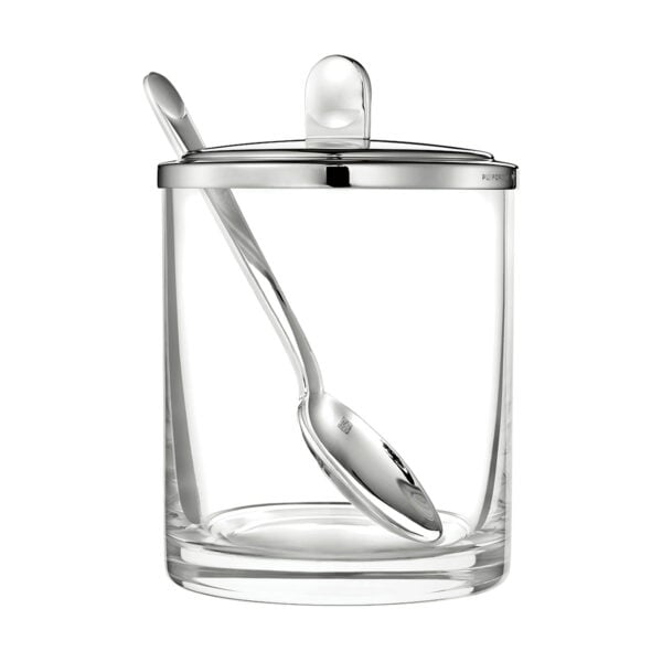 Halloware-Art-Of-Table-Accessories-503131O-JAM-POT-WITH-GLASS-1200x1200-100KB Puiforcat Normandie Silver Plated Jam Pot with Glass. Also pictured Normandie Sivler Plated Jam Pot Spoon