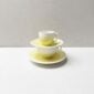 JL Coquet Mimosa Dinnerware Cups and Saucers lifestyle photo.