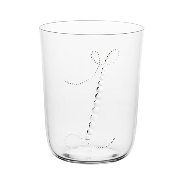 Lobmeyr Drinking Set no. 4 Monogrammed Tumbler. Monograms designed by Ted Muehling.