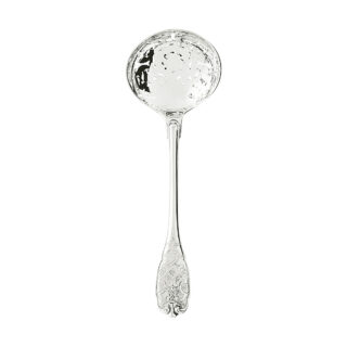 Puiforcat Elysee Pierced Sugar Spoon in Sterling Silver | Kneen & Co