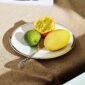 Puiforcat Cercle d’Orfèvre Porcelain Plate with Elysee Fork and Lemon and LIme