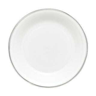 Puiforcat Cercle d’Orfèvre Porcelain Cereal Bowl with Sterling Silver Rim