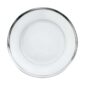 Puiforcat Cercle d’Orfèvre Porcelain Dessert Plate with Sterling Silver Rim