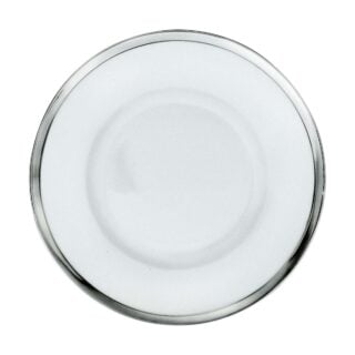 Puiforcat Cercle d’Orfèvre Porcelain Bread and butter Plate with Sterling Silver Rim