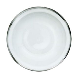 Puiforcat Cercle d’Orfèvre Porcelain Deep Round Platter with Sterling Silver Rim