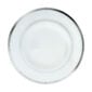 Puiforcat Cercle d’Orfèvre Porcelain Flat Round Platter with Sterling Silver Rim